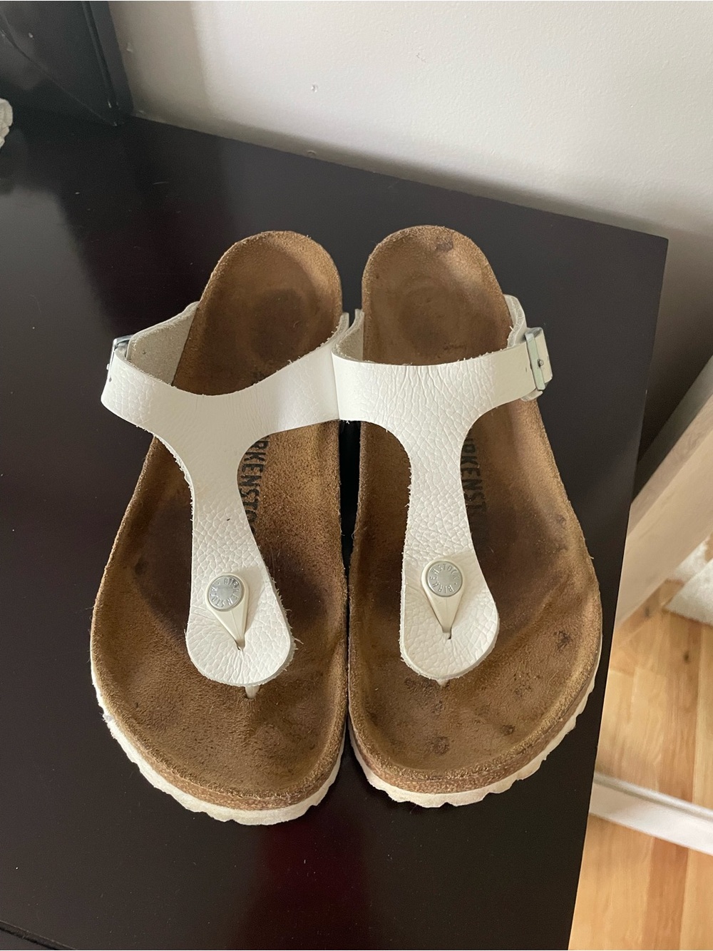 Birkenstock Gizeh White Women's Thong Sandals with T-Strap